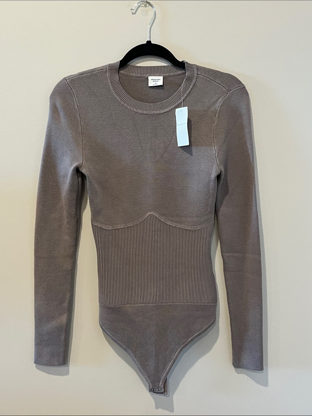 NWT Abercrombie & Fitch Taupe Bodysuit